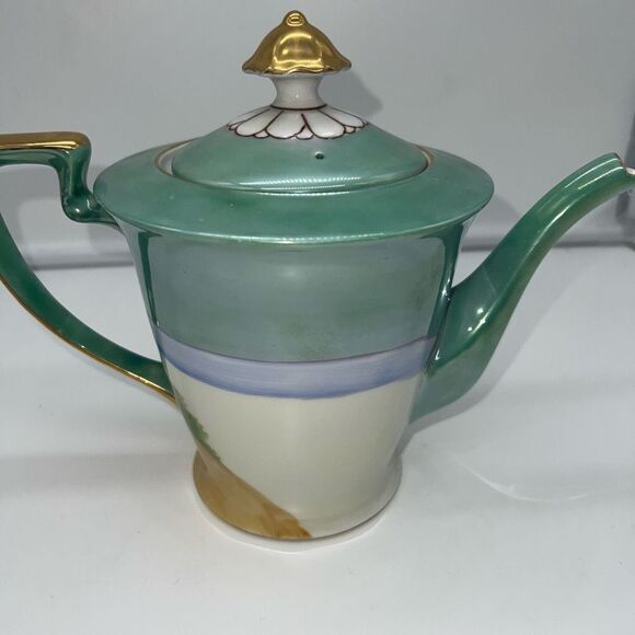 Vintage Lusterware Hand Painted Teapot - Picture 9 of 10